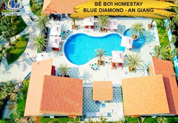Nâng tầm giá trị với bể bơi cực thu hút tại Blue Diamond Homestay - An Giang